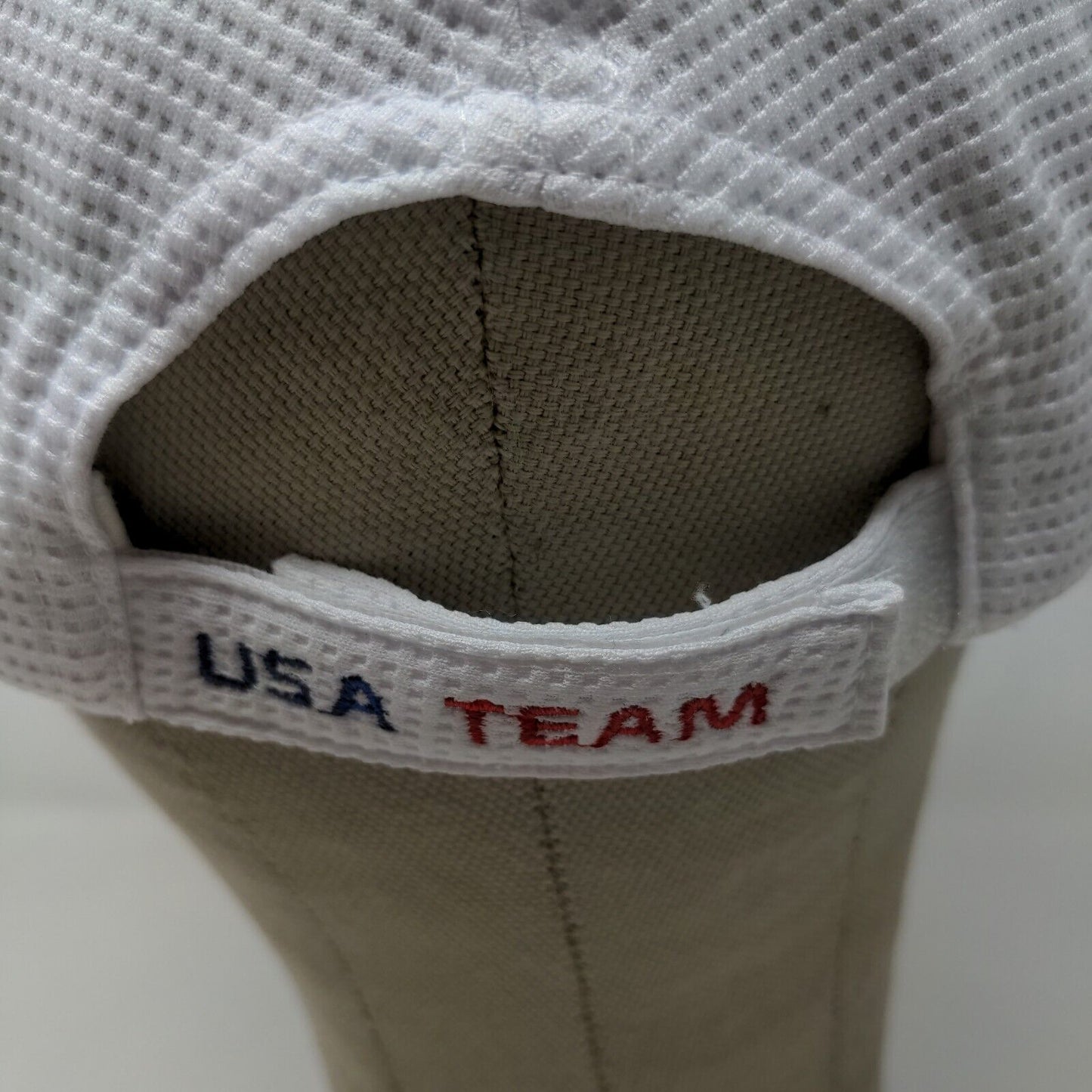 Peak Men's Strapback Hat White Size OSFA Embroidered USA Team Logo