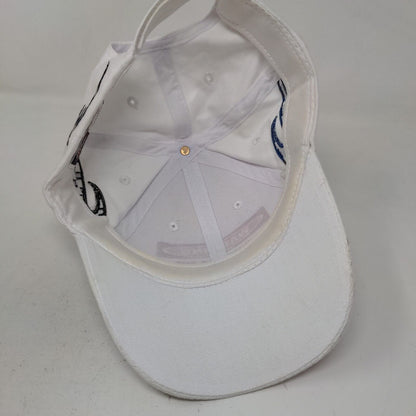 Otto Men's Strapback Hat White OSFM Embroidered Flags Beware Hockey Fanatic