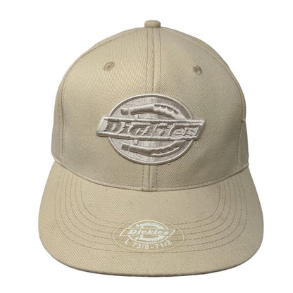 Dickies Fitted Hat Tan Large Embroidered Solid 6 Panel Vent Holes