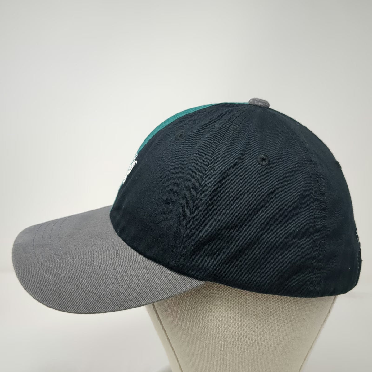 HUF Baseball Cap Green Black Gray One Size 1984 Logo Split Panel Cotton Hat