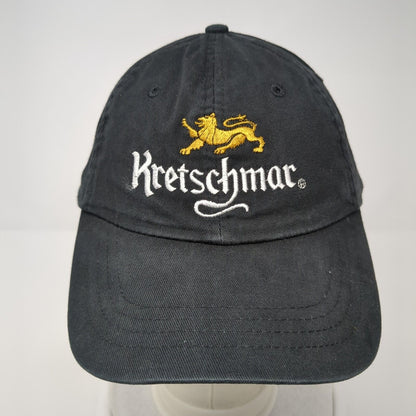Kretschmar Strapback Hat Black One Size Adjustable Embroidered 6 Panel