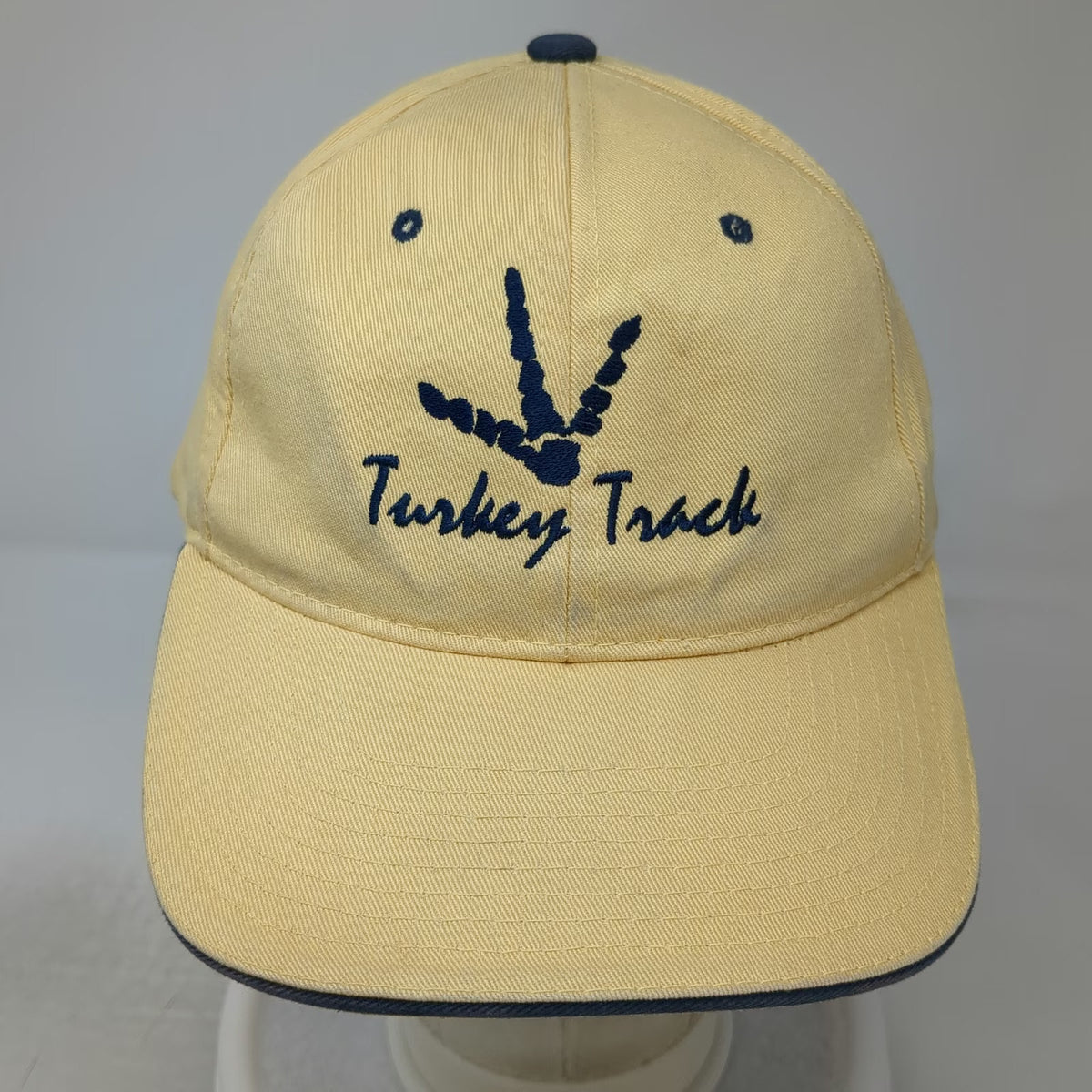 Town Talk Baseball Cap Yellow One Size Turkey Track Bear Strapback Cotton Hat
