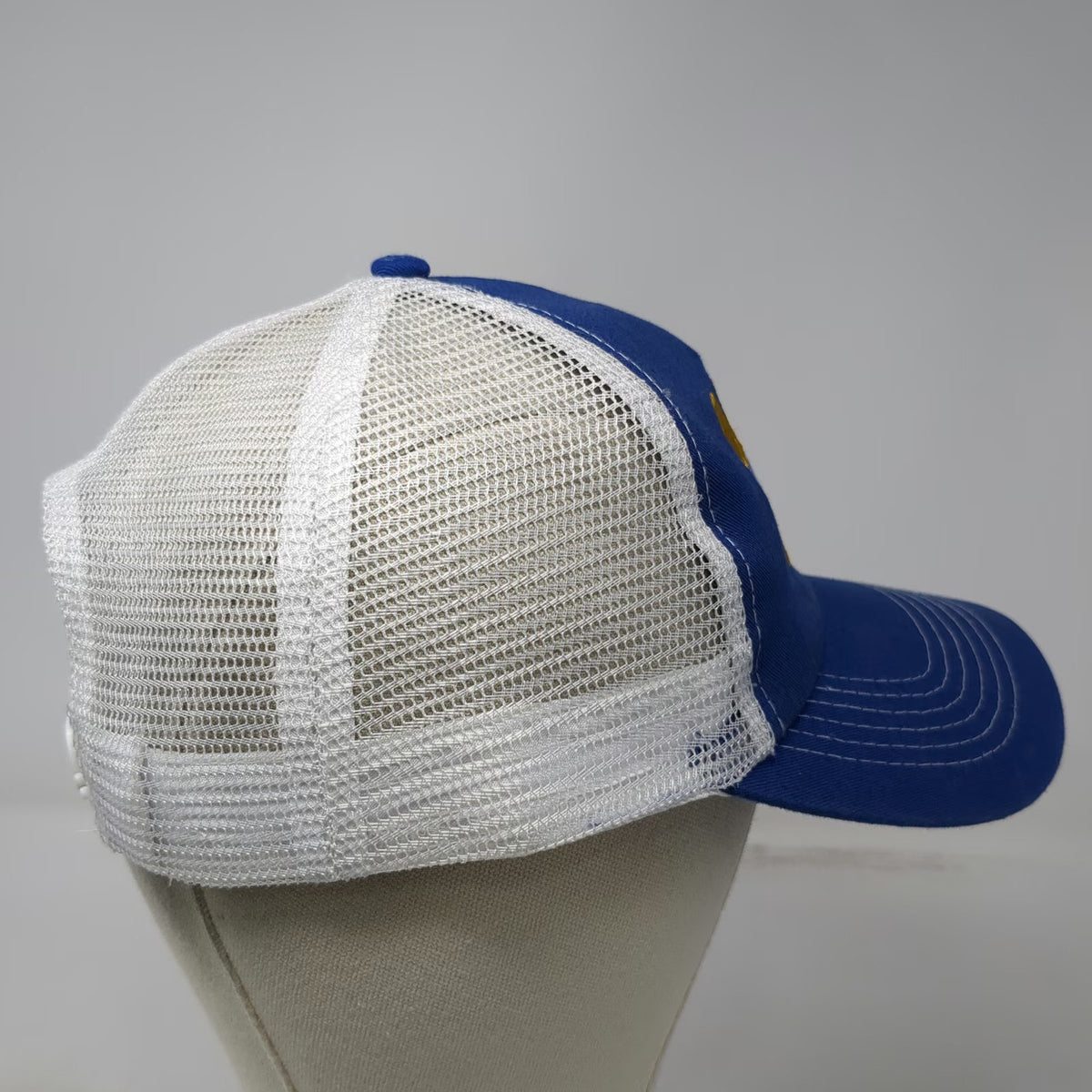 Hit Wear Trucker Hat Blue Gold White One Size M.J. Goss Motor Co 100 Anniversary