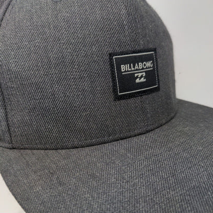 Billabong Patch Snapback Hat Gray One Size Solid Adjustable Vent Holes