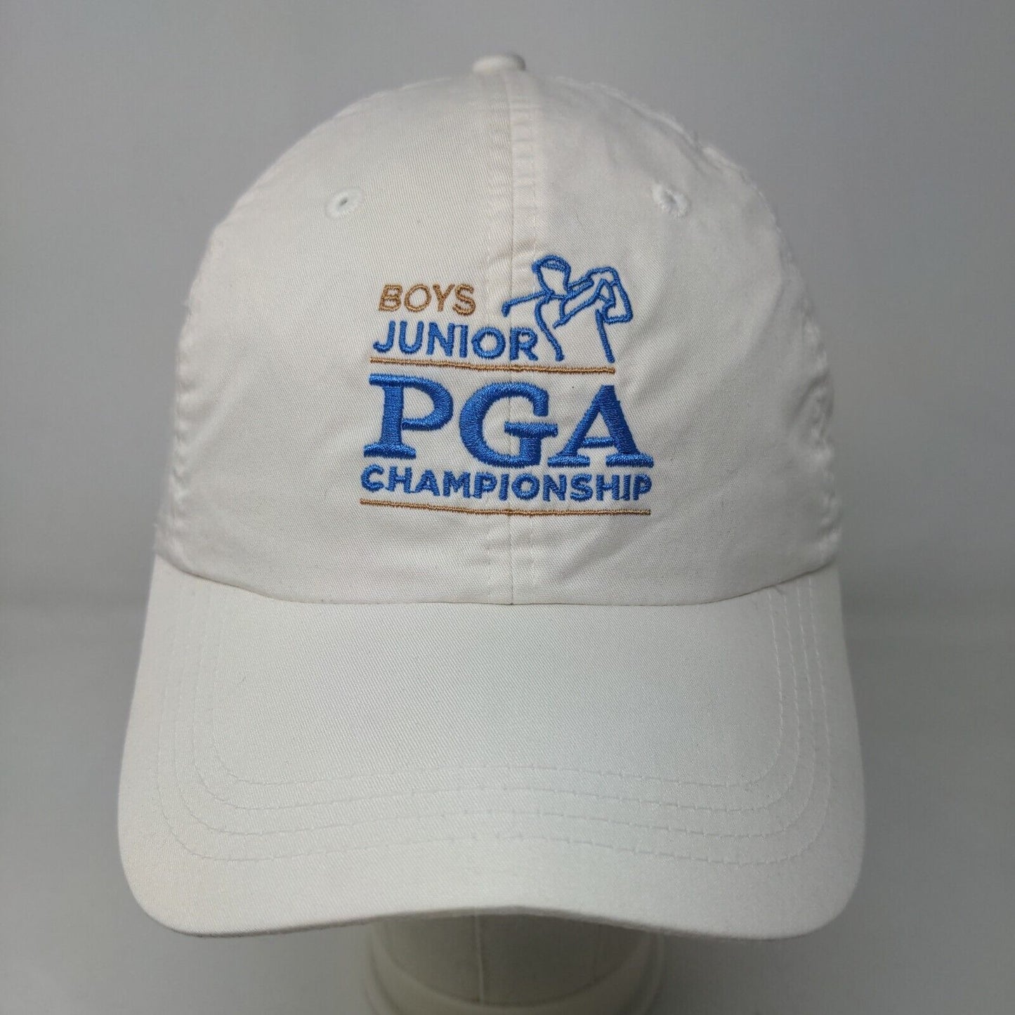 Ahead Men's Strapback Hat Cream Adjustable PGA Junior Championship Logo