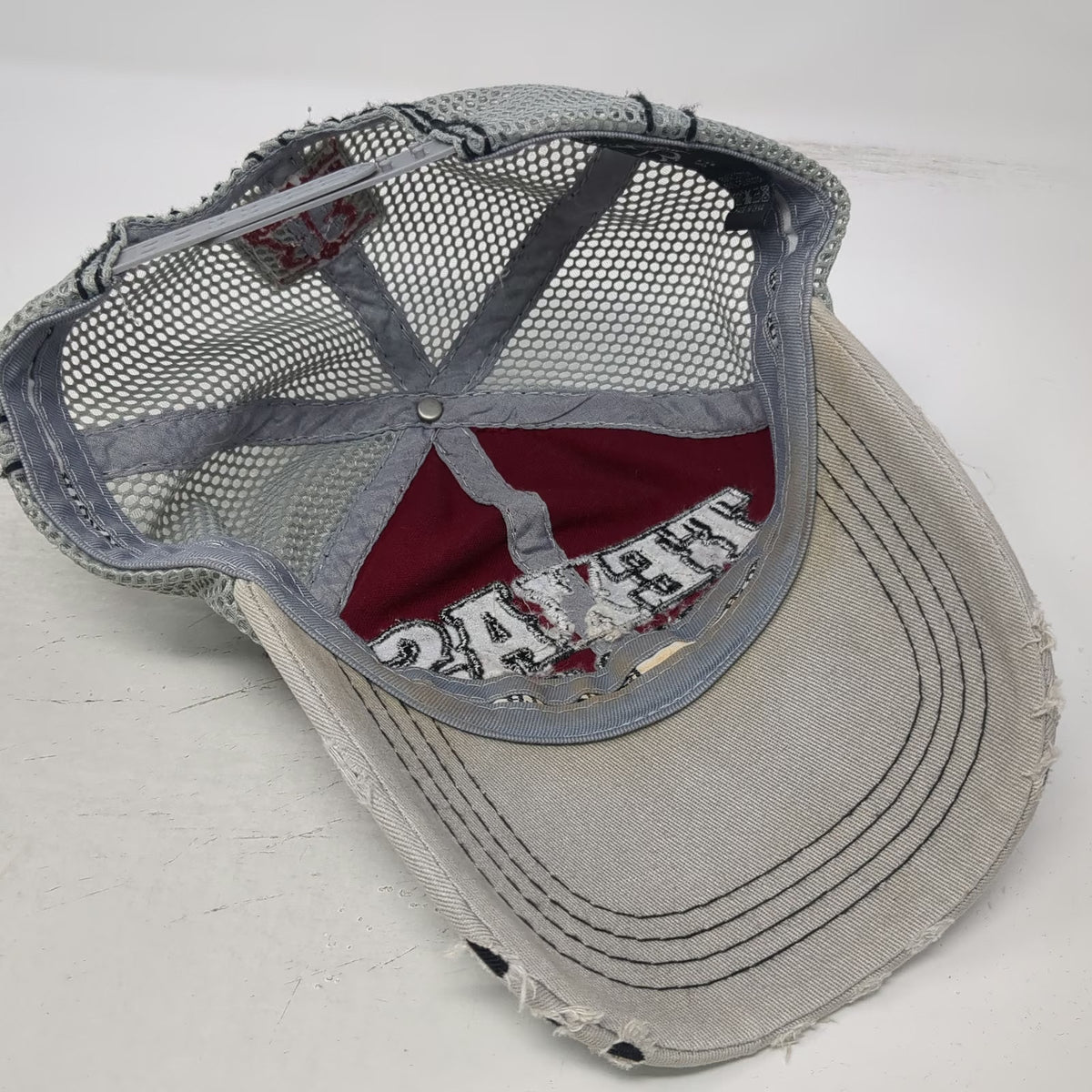Robin Ruth Texas Baseball Cap Red One Size Distressed Snapback Mesh Souvenir Hat