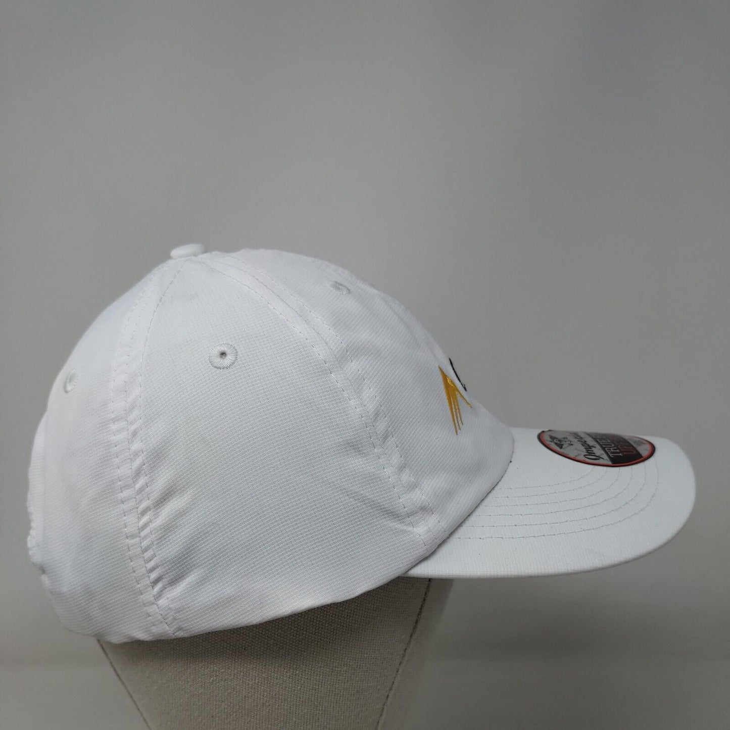 Crowe Strapback Hat White OSFA Embroidered Imperial True Fit UPF50+