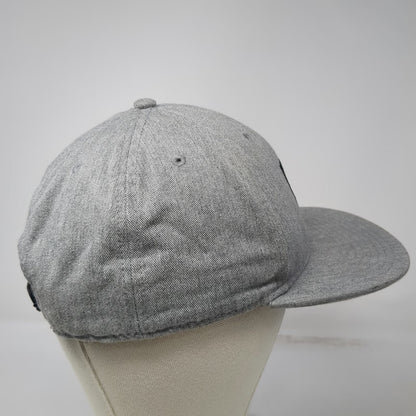 Neff Mickey Mouse Snapback Hat Gray One Size Disney Flat Brim Cotton Black Patch