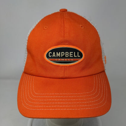 Campbell Camel's Snapback Trucker Hat Orange OS Embroidered Mesh Back Russell