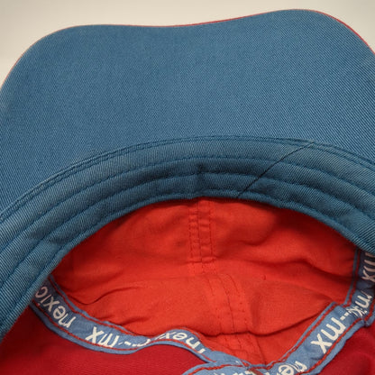 Invasion Baseball Cap Red White One Size Pto Vallarta Mexico Patch Slideback hat