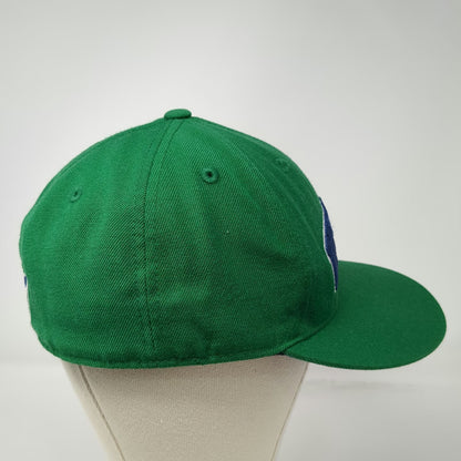 Hartford Whalers NHL Mitchell & Ness Green Cap 7 1/4 Fitted Wool Blue Underbrim