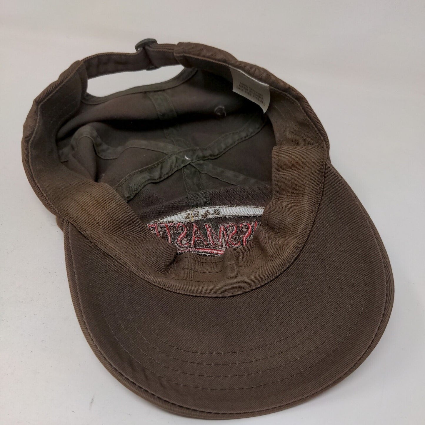 Bassmaster Men's Slideback Hat Brown Size OSFA Embroidered Logo 100% Cotton