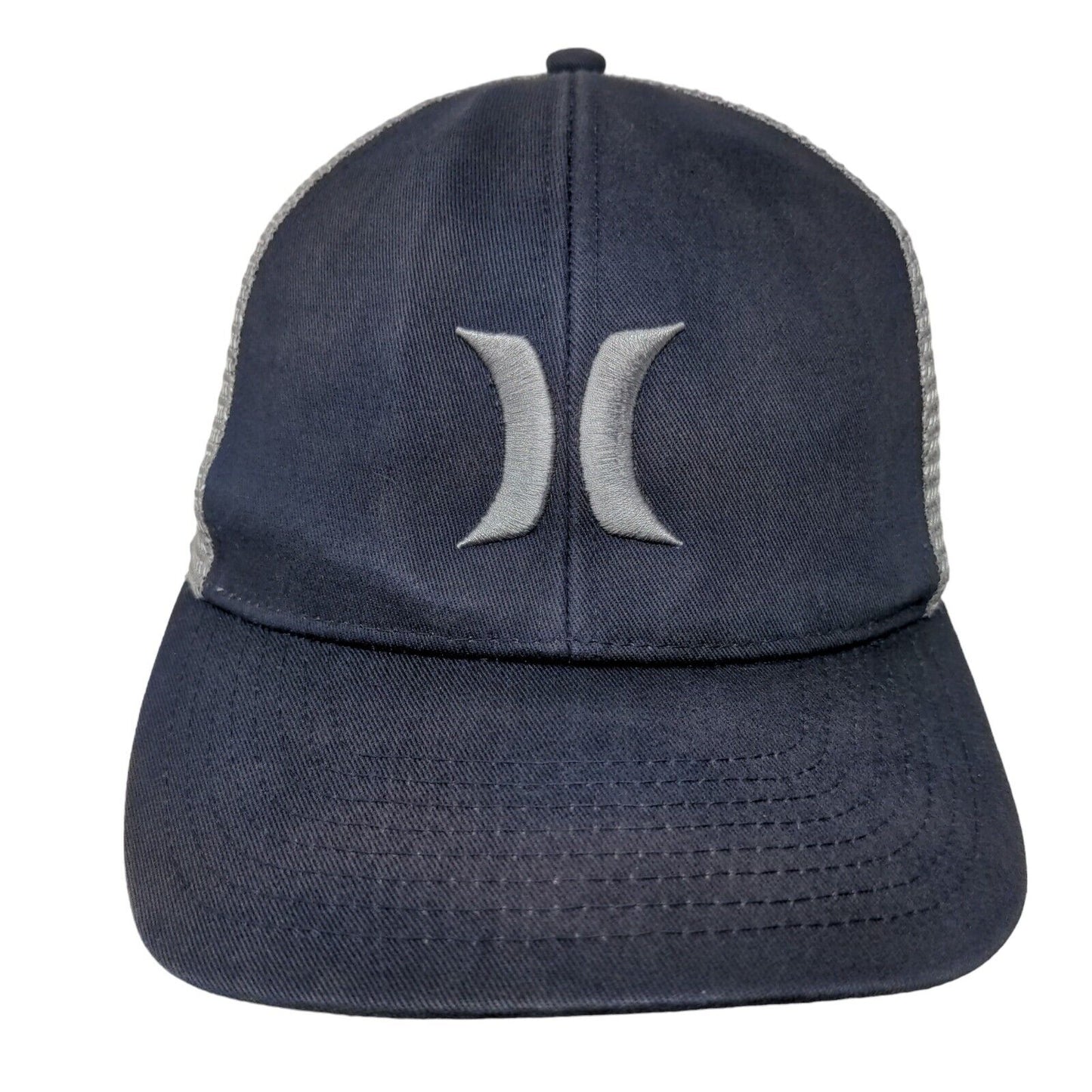 Hurley Snapback Mesh Back Trucker Hat Blue One Size Embroidered Logo