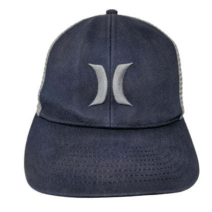 Hurley Snapback Mesh Back Trucker Hat Blue One Size Embroidered Logo