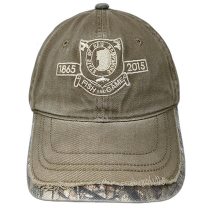 Outdoor Cap Baseball Brown One Size New Hampshire Fish Game 150 Years Camo Hat