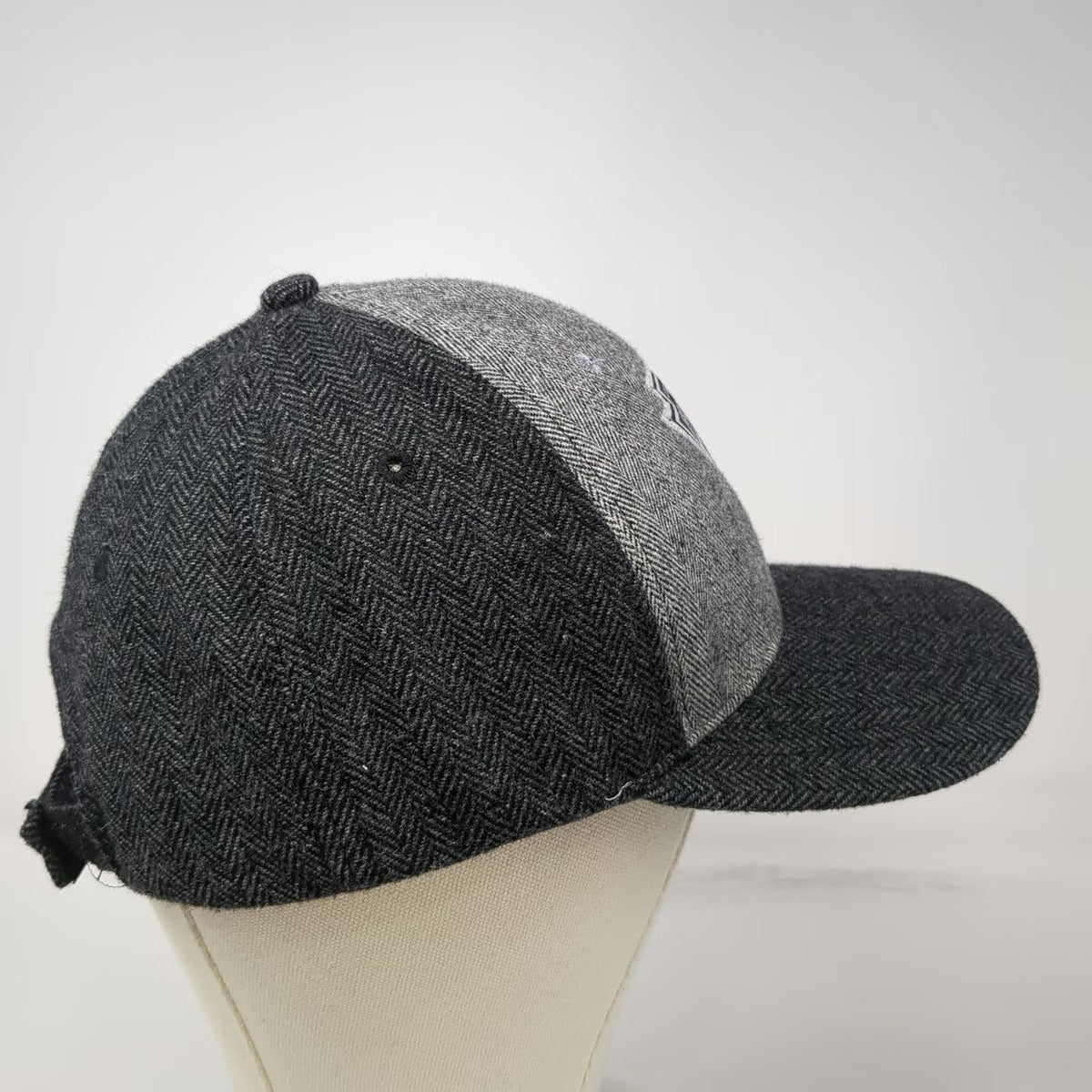 Gray Myrtle Beach SC Baseball Cap One Size Herringbone Tweed Strapback Patch Hat