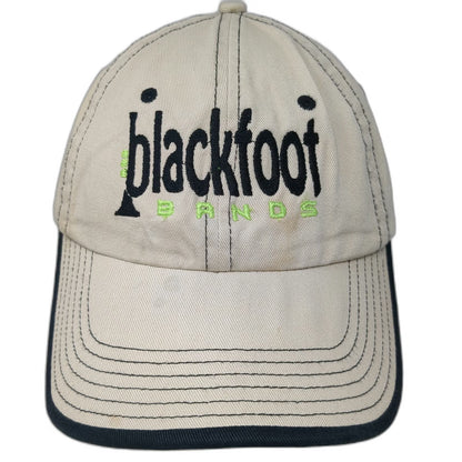 Port Authority Baseball Cap Beige OSFM Blackfoot Bands Trumpet Music Blue Hat