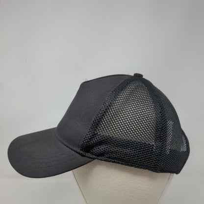 Gaiam Snapback Mesh Back Trucker Hat Black One Size Solid Adjustable