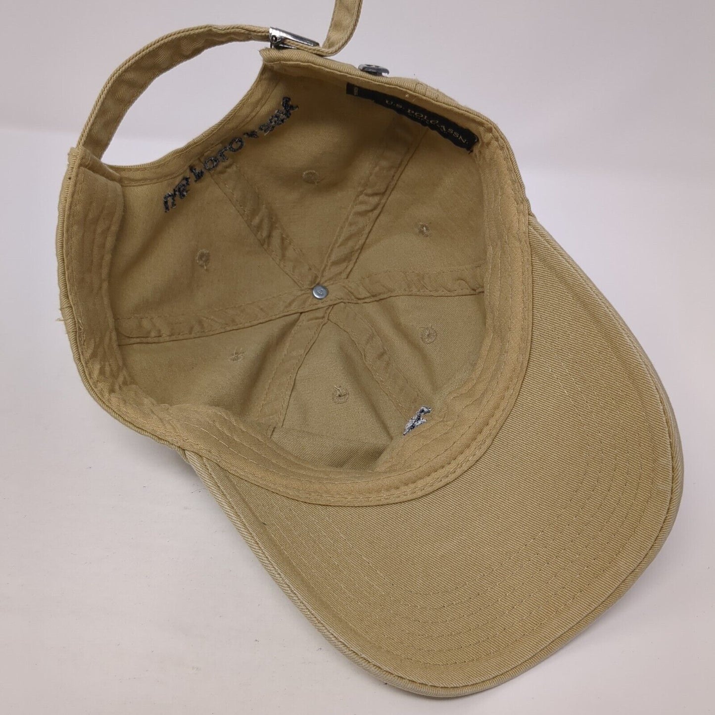 US Polo Assn. Slideback Baseball Cap Brown One Size Adjustable Embroidered