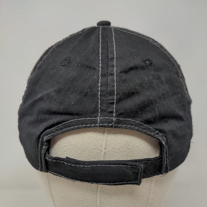 Levi's Leather Patch Strapback Hat Black One Size Adjustable 6 Panel