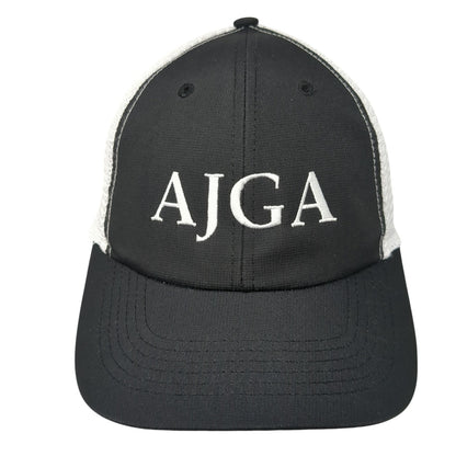 AJGA Snapback Trucker Hat Black OS Adjustable Embroidered Mesh Back Imperial