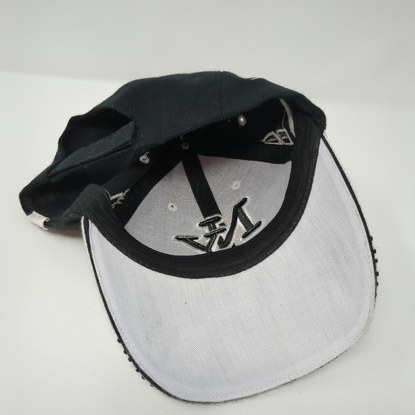 NY New York Strapback Hat Black One Size Embroidered 6 Panel Colorblock