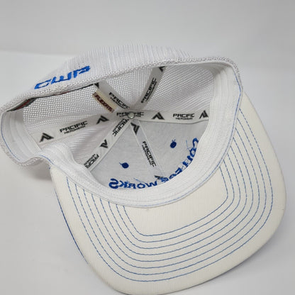 College Works Painting Fitted Trucker Hat Blue 6 7/8-7 3/8 Flexfit Mesh Back