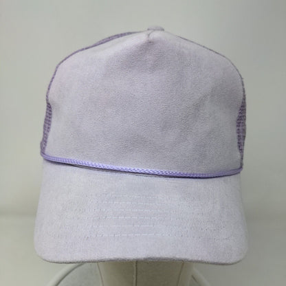 Unbranded Snapback Mesh Back Rope Trucker Hat Purple One Size Blank