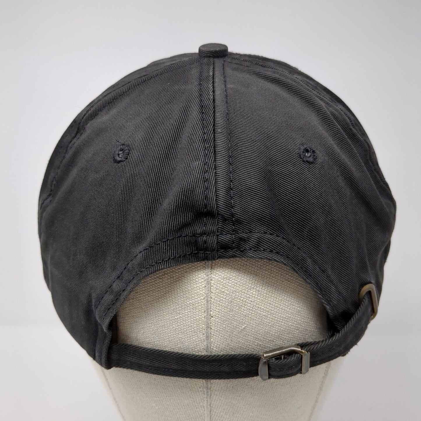 Vintage Polo Sport Ralph Lauren Slideback Hat Black OSFA Made USA Leather Patch