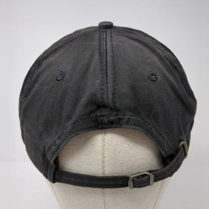 Vintage Polo Sport Ralph Lauren Slideback Hat Black OSFA Made USA Leather Patch