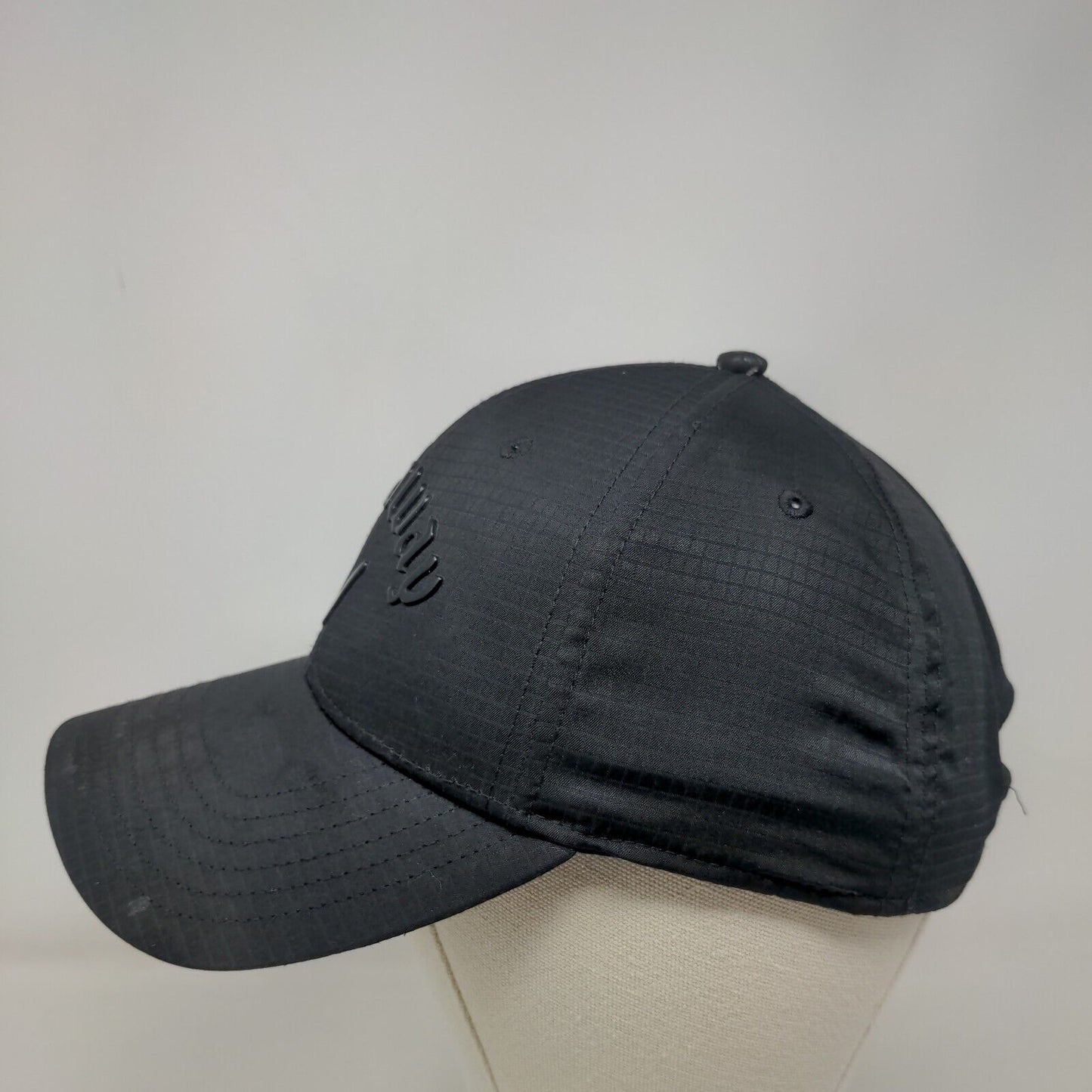 Callaway Strapback Hat Black One Size Adjustable Solid Vent Holes
