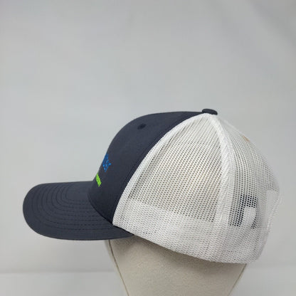 Carpenter Screen Print & Embroidery Snapback Trucker Hat Blue OSFA Sport-Tek