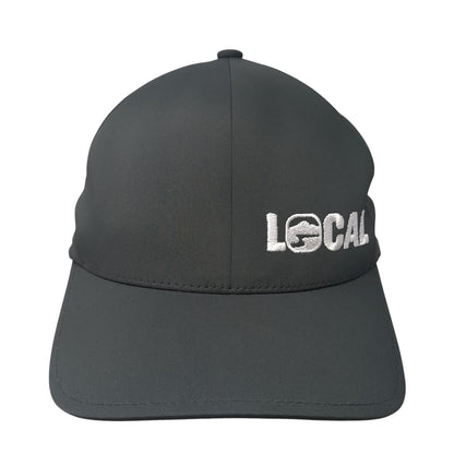 Local Fitted Hat Gray Medium Embroidered Flexfit Delta Solid Outdoor