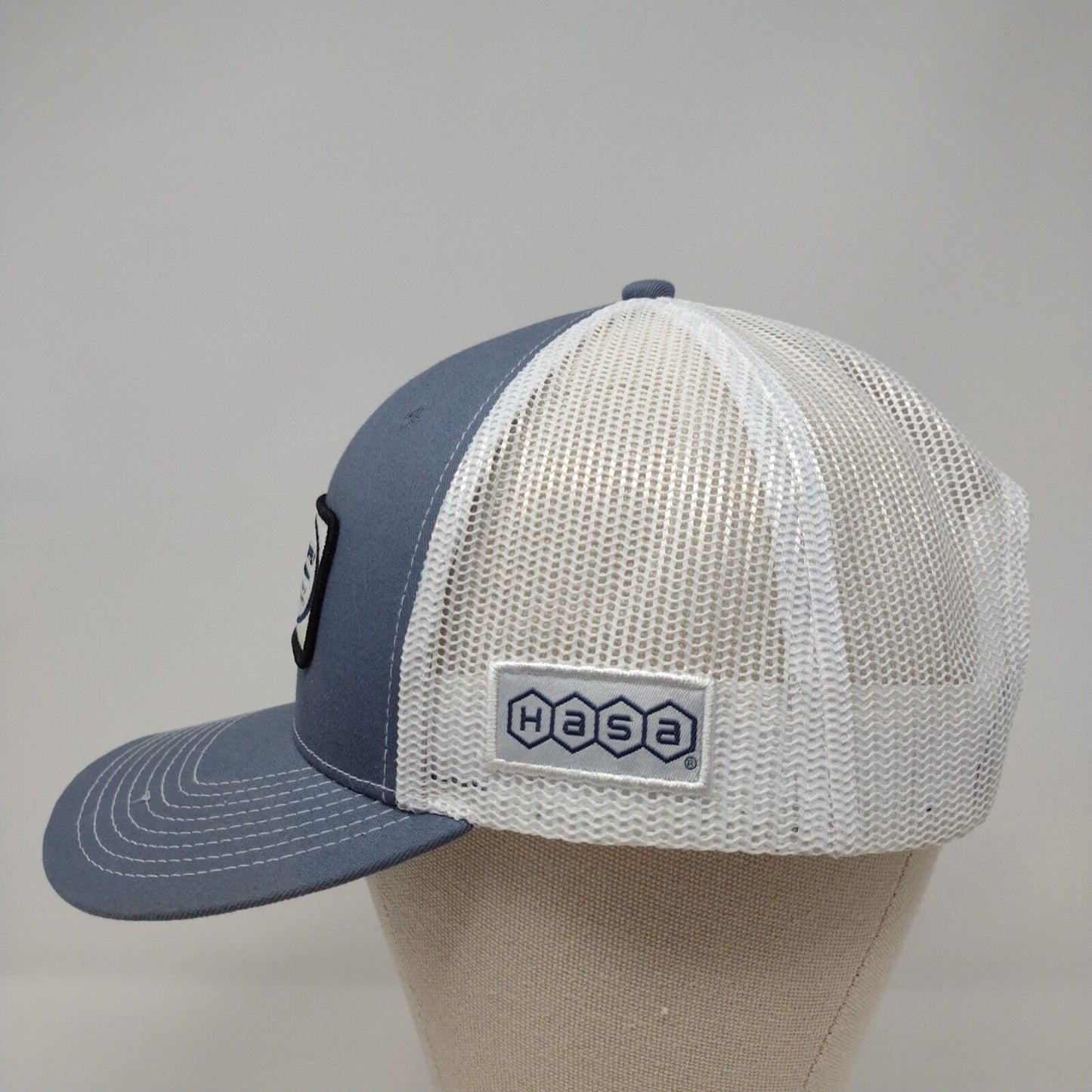 Leisure Supply HASA Snapback Trucker Hat Blue OSFM Adjustable Mesh Fahrenheit