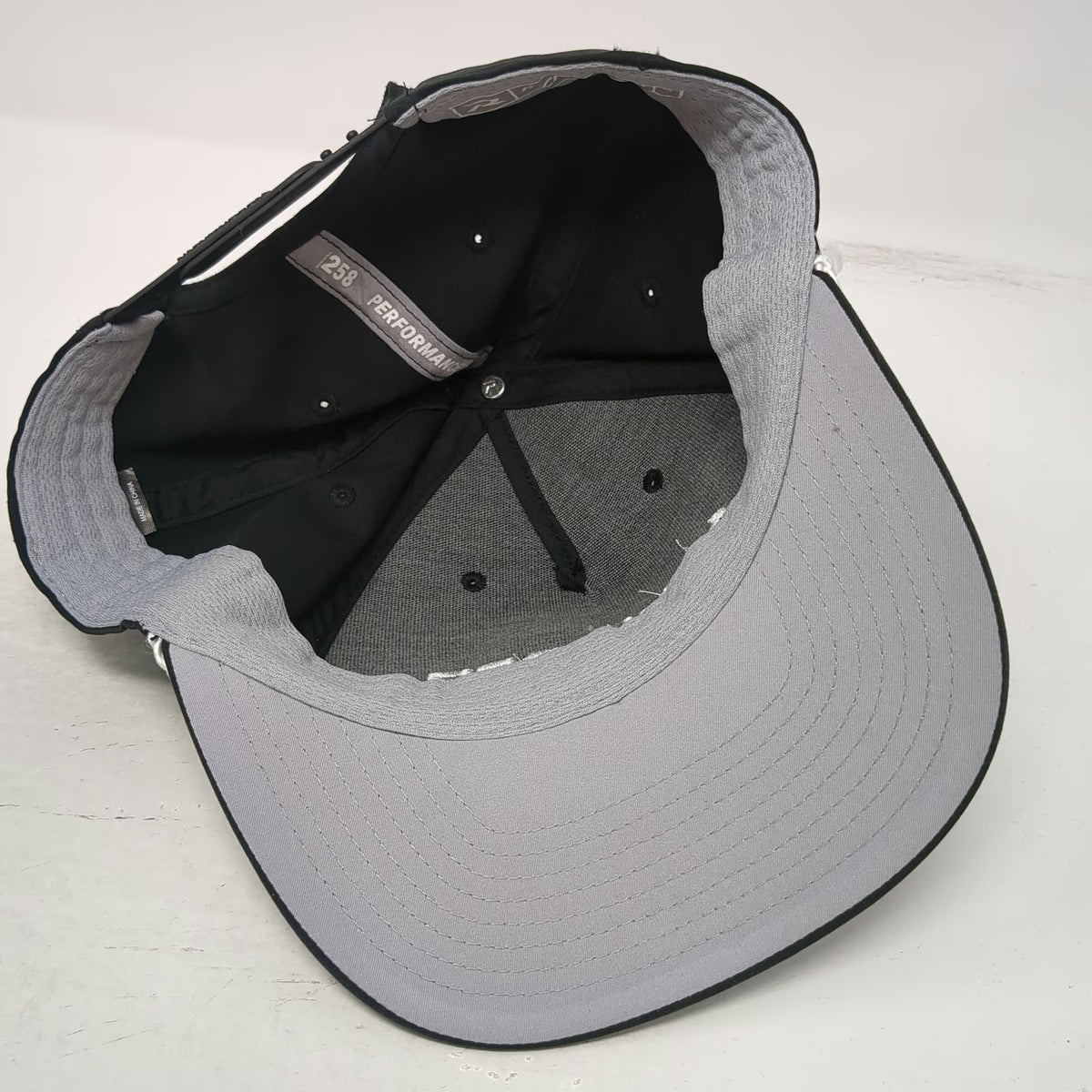Richardson 5 Panel Hat Black One Size White Rope Snapback Bridger Watch Golf