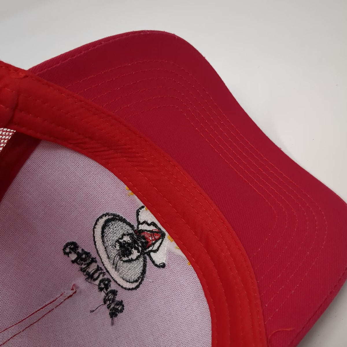Nissun 5 Panel Red Hat One Size Mesh Back Strapback Gringo's Mexican Food Logo