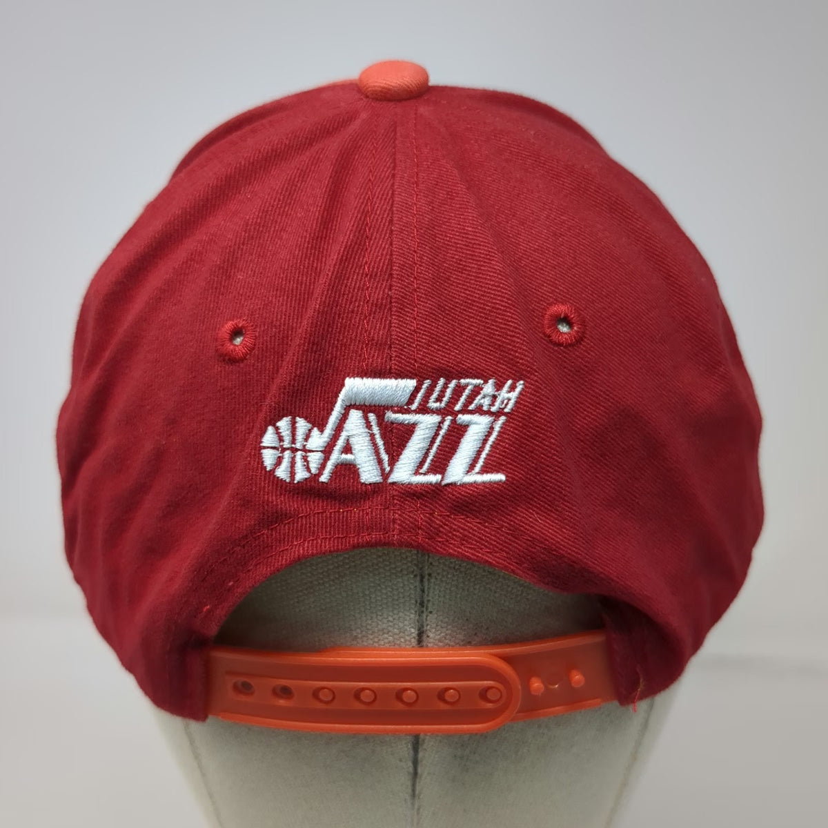 Utah Jazz NBA Snapback Red One Size Sunset State Logo Zions Bank Basketball Hat