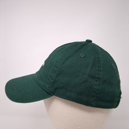 Double Win Slideback Hat Green One Size Adjustable Embroidered 6 Panel