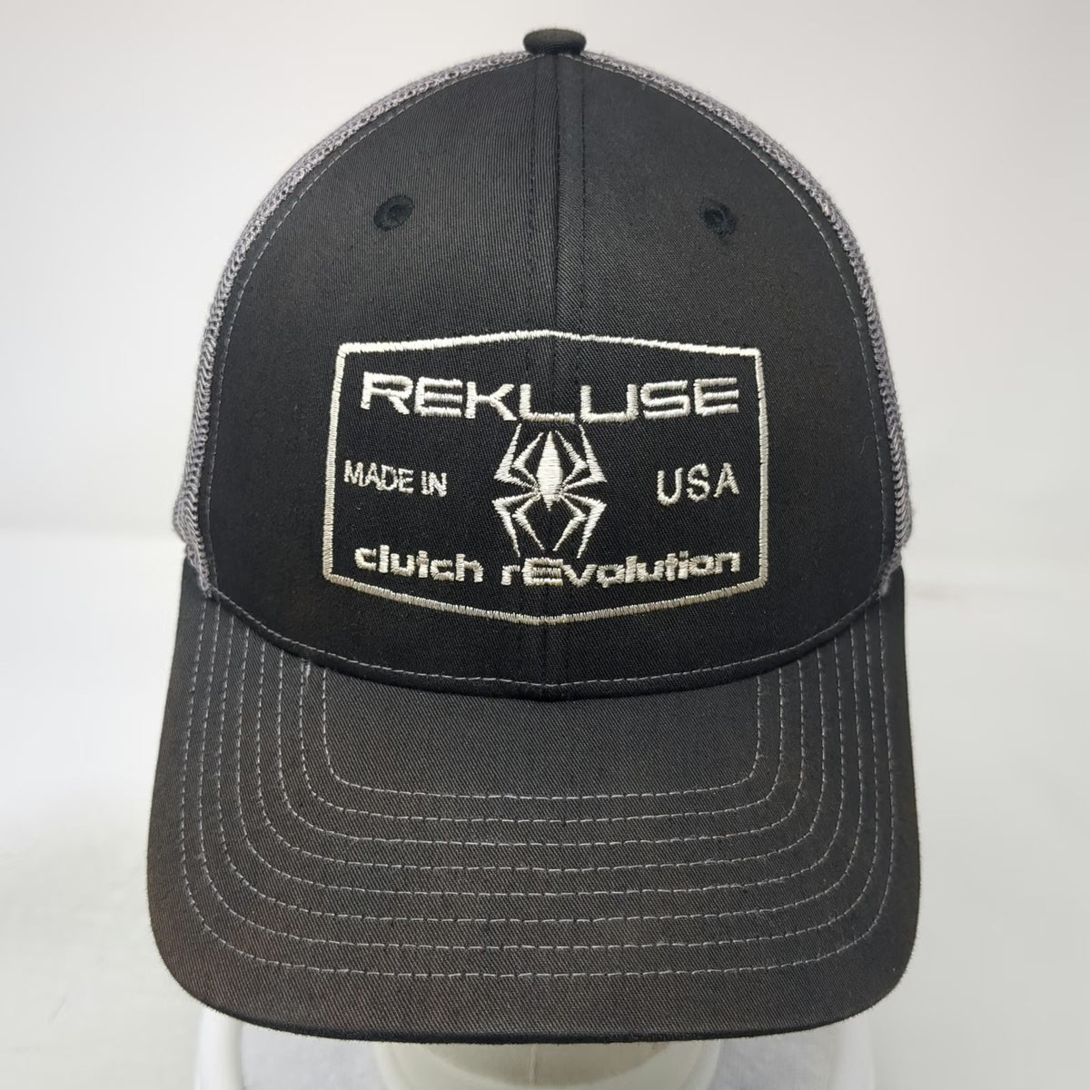 Richardson Trucker Hat Black One Size Mesh Snapback Rekluse Clutch Revolution