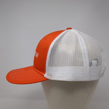 Locusview Snapback Trucker Hat Orange One Size Mesh Back Port Authority