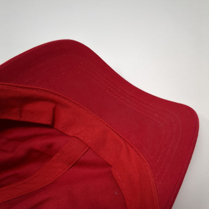 North Crest Slideback Hat Red One Size Adjustable Vented Holes 6 Panel Blank