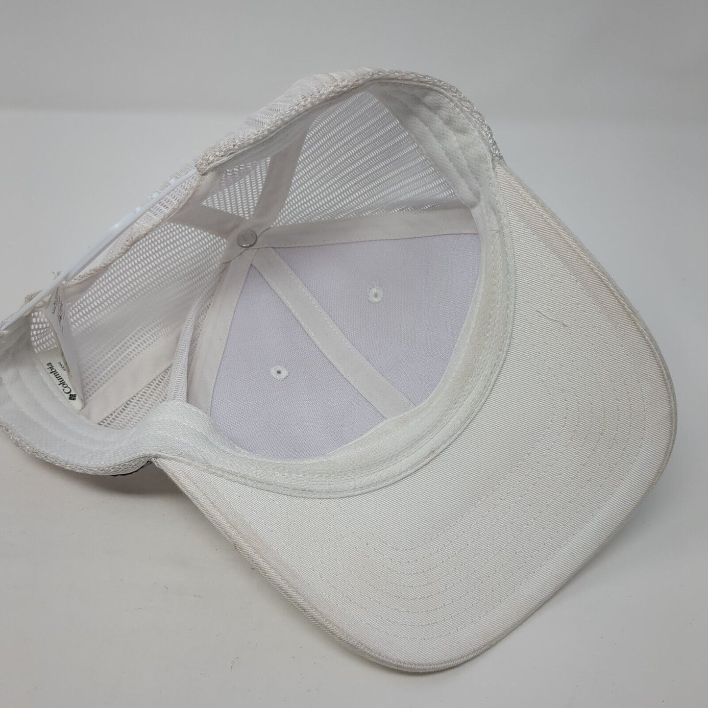 Sunset Waves Patch Snapback Trucker Hat White One Size Mesh Back Columbia