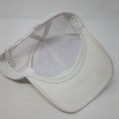 Sunset Waves Patch Snapback Trucker Hat White One Size Mesh Back Columbia
