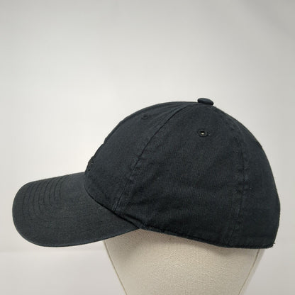 Adidas Slideback Hat Black One Size Adjustable Embroidered Vented Holes 6 Panel