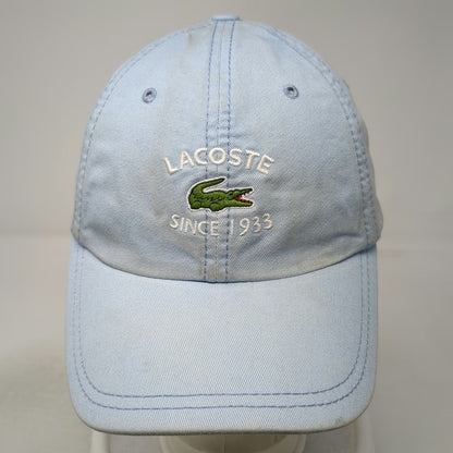 Lacoste Baseball Cap Blue One Size Adjustable Embroidered Cotton Logo Strap Hat