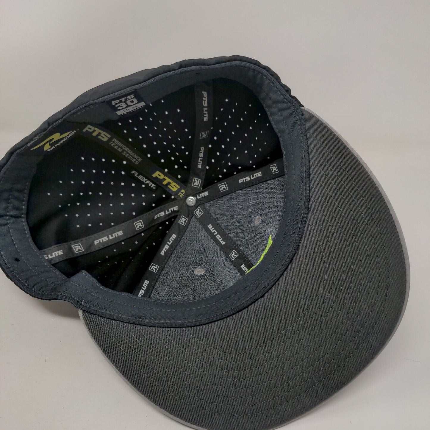 WV Fitted Hat Gray L/XL Flexfit PTS Lite Breathable Lightweight Richardson