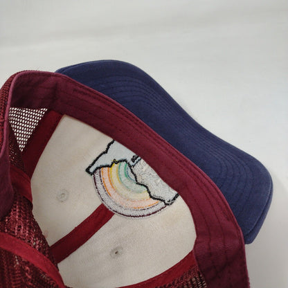 Idaho Rainbow Snapback Mesh Back Trucker Hat Multi OSFA Embroidered
