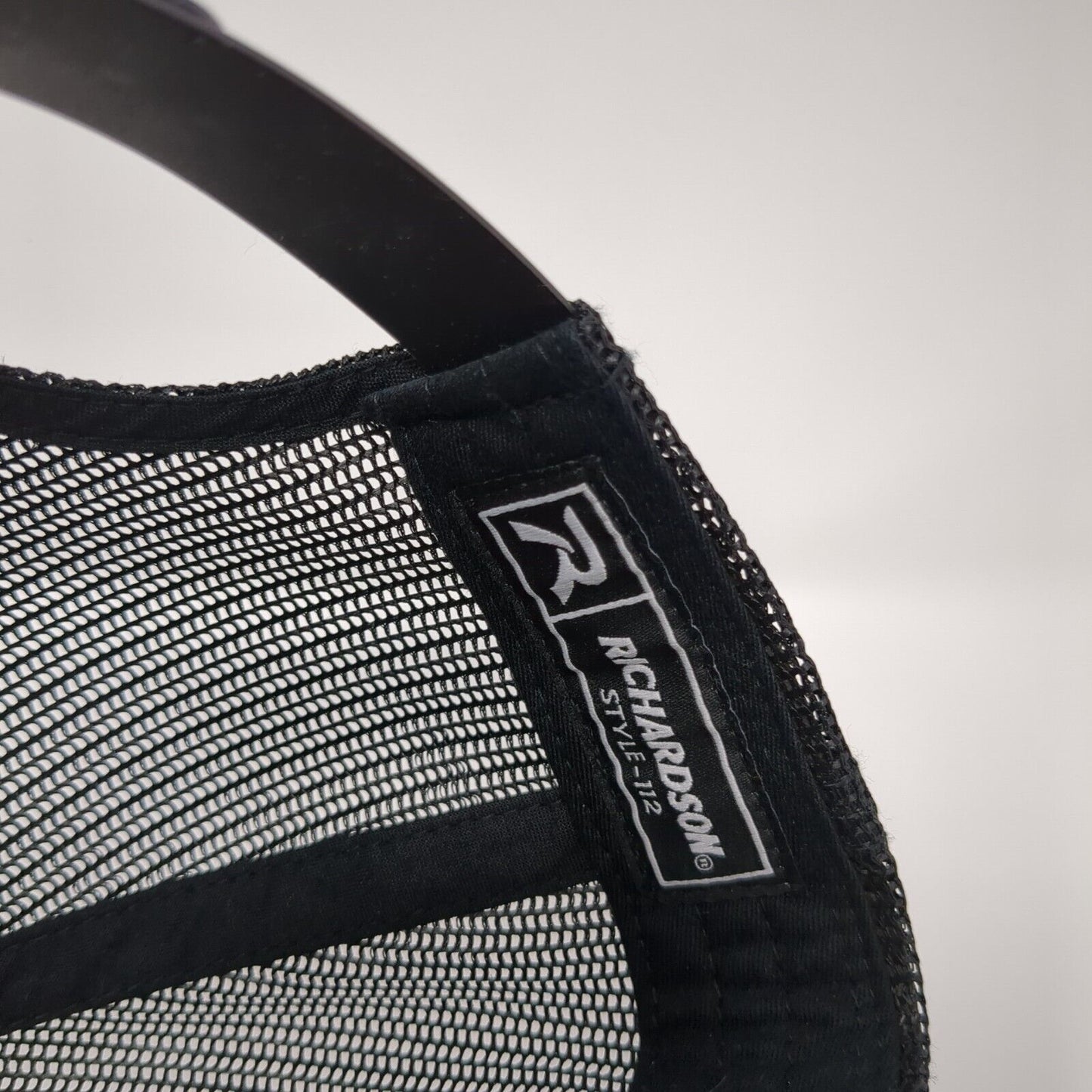 SRF Snapback Trucker Hat Black One Size Adjustable Mesh Back 6 Panel Richardson