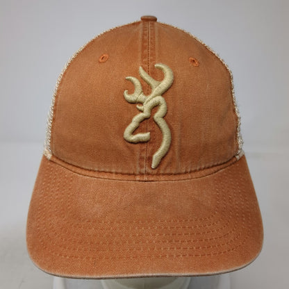 Browning Trucker Hat Brown One Size Buckmark Logo Mesh Back Snapback Hunting Hat