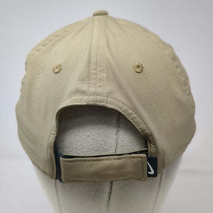Nike Baseball Cap Beige White L Dri-FIT Slideback Swoosh Logo Embroidered Hat